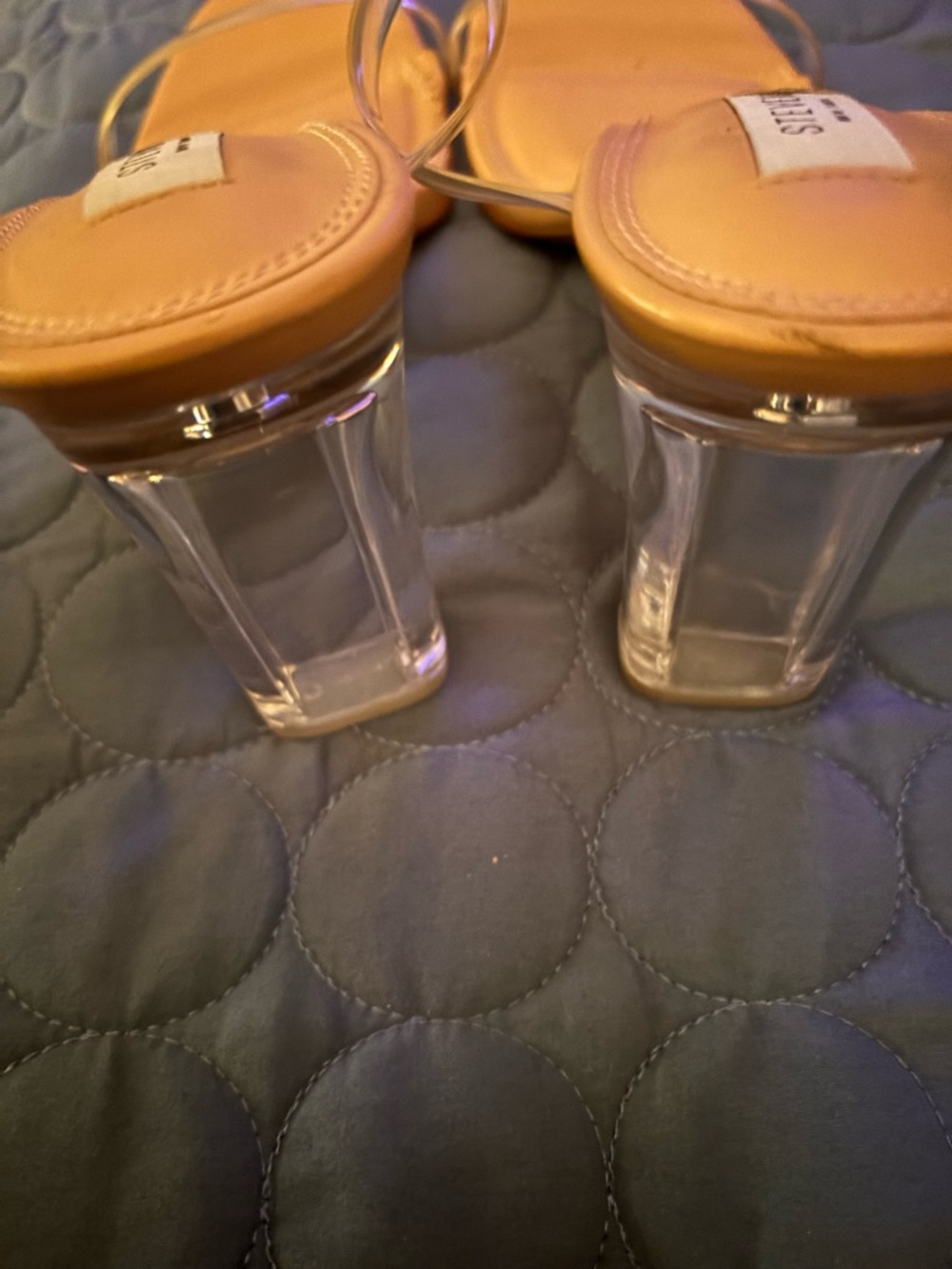 Steve Madden Clear Strap Tan Sandals - Picture 5 of 5